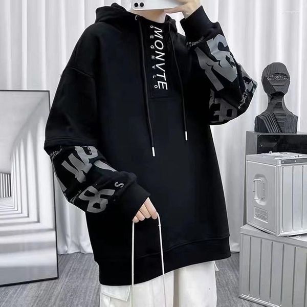 Sudaderas con capucha para hombre, moda coreana, Harajuku, sudadera con capucha, ropa informal para hombre, ropa informal con impresión de letras, Sudadera con capucha para primavera y otoño