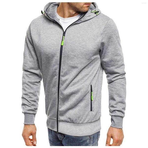 Sweats à capuche pour hommes Vestes de printemps Manteaux à capuche Casual Zipper Sweats Homme Survêtement Gym Fitness Mode Veste Vêtements pour hommes Vêtements d'extérieur