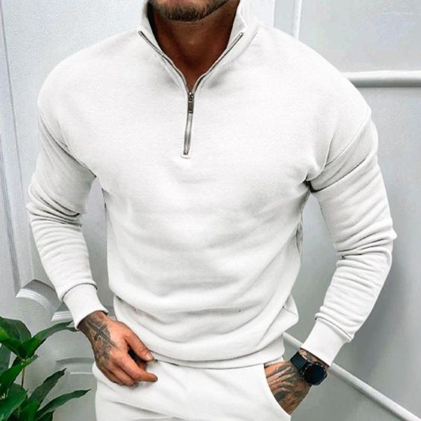 Sweat-shirt à capuche et col montant pour homme, vêtement athlétique, de marque, Streetwear, tendance, chemises à manches longues, tenue de sport, 2023