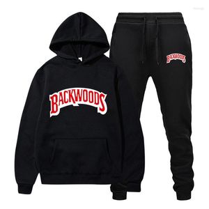 Sweats à capuche pour hommes Streetwear Backwood Hoodie Set Chndal Hombres Conjuntos De Ropa Deportiva Trmica Sudaderas Con Capucha Pantalones Traje Casual