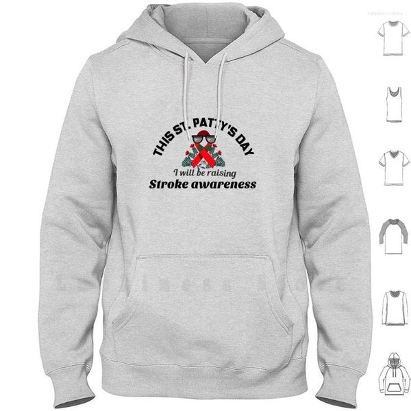 Sudaderas con capucha para hombre Concienciación sobre el accidente cerebrovascular Mamá Papá Hijo Hija Amigo