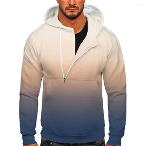 Sweats à capuche pour hommes Sweat-shirt dégradé élégant pour hommes Hauts à capuche athlétiques à manches longues pour un style tendance et un style de vie actif