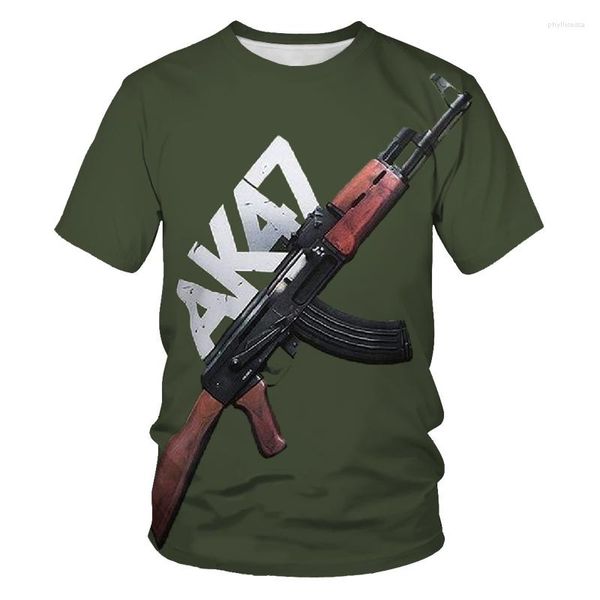 HOJA MENAS SUMENT Sniper Rifle Hombres Camiseta de gran tamaño