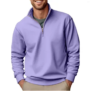 Sudaderas con capucha para hombre, suéter informal con cremallera, cuello levantado, grueso y terciopelo, Color sólido, sudaderas grandes para hombre, falda, trajes para el sudor