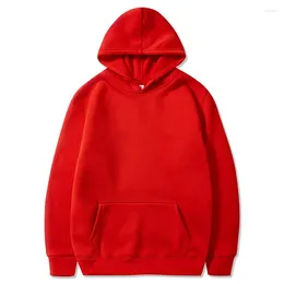 Sweat à capuche pour homme et femme, pull, veste, automne et hiver, couleur unie, peluche, vêtements de travail décontractés, 2023