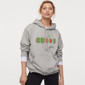 Heren Hoodies Sweatshirt Fruit Leuke letter Afdruk Sweatshirt Hoody Solid Long Sleeve Brand Casual Ladies Top Fashion Streetwear Clothing 230110