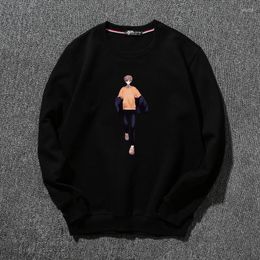 Sweat à capuche pour hommes sweat col rond pull sans capuche jeunesse mode dessin animé printemps et automne chemise à fond mince