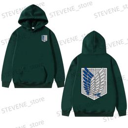 Sweats à capuche pour hommes 2020 Attaque sur Titan Jeans Veste Scout Regiment Cosplay Automne Eren Jager Sweat à capuche Manteau d'extérieur T231220