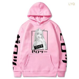 Sweats à capuche pour hommes Sweatshirts 2020 Nouveau Anime Darling In The Franxx Zero Two Femmes Harajuku Casual Streetwear Graphique Sweat à capuche unisexe Tops T0QD