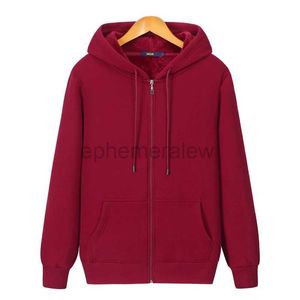 Sweats à capuche pour hommes Sweatshirts 2020 nouveau hiver Plus hommes à capuche Plus velours épais pur coton couleur unie chaud et doux dames manteau à glissière décontracté Sweatshirtzln231128