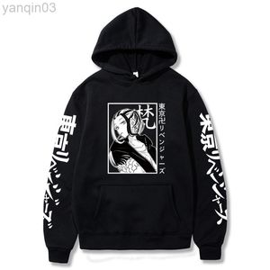 Sudaderas con capucha para hombres sudaderas 2021 Hot Anime Tokyo Revengers Streetwear Brahman Harajuku Unisex Fashion Fashion Men Sweater cómodo L220901