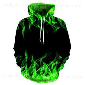 Heren Hoodies Sweatshirts 2021 Nieuwe Heren Hoodie 3D Printing Kleurrijke Vlam Hoodie Trui Mannen En Vrouwen Capuchon Losse Herfst En Winterjas streetwear T231117