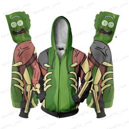 Heren Hoodies Sweatshirts 2021 Rick en Modi 3D -geprinte trui cosplay Animation Rond Trend Sports Sweater T230323