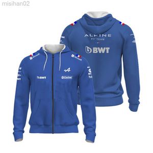 Sweats à capuche pour hommes Sweats 2022 Formula One Alpine F1 Team Official Motorsport Race Shirt Meilleures ventes Bleu 2022 C HKD230731