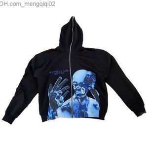 Heren Hoodies Sweatshirts 2022 Jojo rare avontuur anime print extra grote heren hoodie y2k gothic punk Harajuku straat zip hoodie heren casual trui Z230815