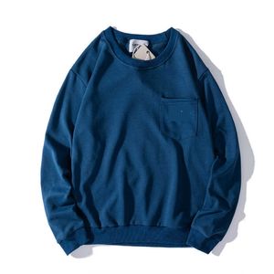 Heren Hoodies Sweatshirts 2022 Nieuwe herfst- en wintertrui Terry Clo Loose Round NE Cotton Sweatshirt Hoodie G221011