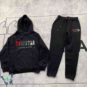 Heren Hoodies Sweatshirts 2022 Nieuwe Heren Dames Trapstar Fleece Hoodie Sweatshirts Set Kleurrijke Massaal