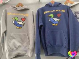 Heren Hoodies Sweatshirts 2022 Patch Duck Human Made Hoodie Mannen Vrouwen Mouw Geborduurd Hart 1 1 Human Made Sweatshirts Fleece Losse Truien G220914