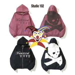 Heren Hoodies Sweatshirts 2022fw Cardigan Mastermind Hoodie Men Women Skull Print pullover Hapleed Harajuku J230509