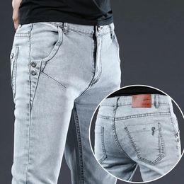 Mannen Hoodies Sweatshirts 2023 Merk Mannen Jeans Slim Fit Skinny Denim Designer Elastische Rechte Stretch Broek voor 231025