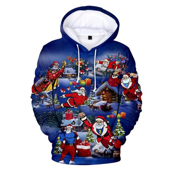 Sweats à capuche pour hommes sweats 2023 sweat à capuche de noël 3D survêtement à manches longues femmes Harajuku Streetwear joyeux vêtements grande taille