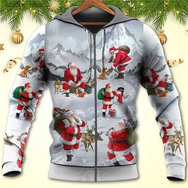 Sweats à capuche pour hommes Sweatshirts 2023 Nouveau Noël Sweat à capuche pour hommes 3D Drapeau Mode Modèle Lâche Automne Sweat Hommes Rue Manches Longues Sweat À Capuche Surdimensionné Vêtements L231