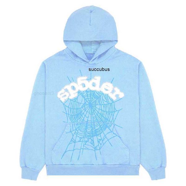 Sweats à capuche pour hommes Sweatshirts 2023 Nouveau Sky Blue Sp5der Sweat à capuche Hommes Femmes 1 Hip Hop Young Thug Spider World Wide 555555 Pull imprimé X2G6