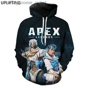 Heren Hoodies Sweatshirts 2023 Nieuwste 3D Gedrukt Game Apex Legends Hoodies Sweatshirts Mannen Hoody Game Lange Mouw Herfst Winter Plus size HoodiesL230920