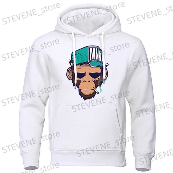 Sweats à capuche pour hommes Sweatshirts 2023 Personnalité Smoking Monkey Sweat à capuche Hommes Mode Sweat Hip Hop Sweats à capuche Casual Polaire Streetwear Printemps Automne Nouveau Sweat à capuche T231220