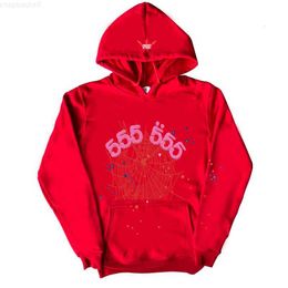 Sweats à capuche masculine 2023 Red Sp5der 555555 Hoodie Men Femmes Numéro d'ange de haute qualité Puffing Prince Graphic Spider Web Pulovers Y2K