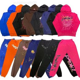 Sweats à capuche pour hommes Sweatshirts 2023 Sp5der Young Thug 555555 Angel Pull Rose Rouge Hoodye Hommes Top1 Qualité Chaussure Sp5ders Impression Spider Web