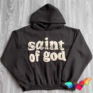 Sudaderas con capucha para hombre Sudaderas 2024 Gris oscuro Saint Of God Sudadera con capucha Hombres Mujeres 3D Puff Print Saint Of God Sudadera con capucha Jerseys de lana Hip Hop MICHAEL SudaderasH24123