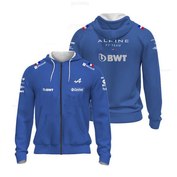 Sweat-shirt à capuche pour hommes, chemise de course officielle de sport automobile, Formule 1 Alpine F1, meilleure vente, bleu, haute qualité C, 2024, 2024