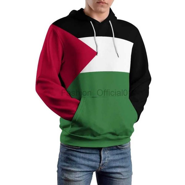 Sweats à capuche masculine 2024 Nouveau drapeau de la Palestine 3D Polter Polter Men Femmes Harajuku Sweat-shirt Unisexe Pullate décontracté D240429