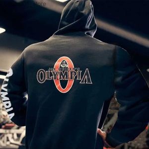Sweats à capuche masculine 2024 printemps et automne Nouvel Olympia Men Fitness Sports Sweethirt Casual Veste Zipper Outdoor Training Hooded Q525