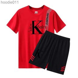 Heren Hoodies Sweatshirts 2024 Summer Fashion Heren Korte mouwen T-shirt trui tweedelig Casual Sports Running Suit C24325