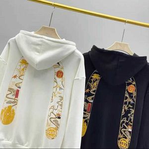 Heren Hoodies Sweatshirts 22 Lente en herfst Winter Fu Senchao Brand Stempel Grote M Print Losse Ronde Ronde Ronde Cotton Paar Hoodie T230110