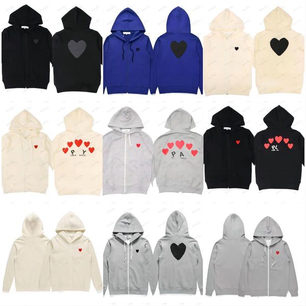 Sudaderas para hombres sudaderas sudaderas 22S diseñador jugar commes salta des garcons bordado bordado de manga larga