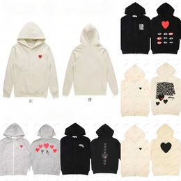 Sweats à capuche masculine Sweatshirts 23SS Designer Play Commes Juiners Des Garcons Lettre broderie Pullor à manches longues Femmes Red Heart Loose De T1