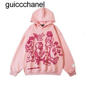 Sweats à capuche pour hommes Sweatshirts 23ss Eden Mens Y2k Ligne de dessin animé Personnage Imprimer Sweat à capuche Harajuku Hip Hop Sweat Pull Streetwear Casual Sweats à capuche