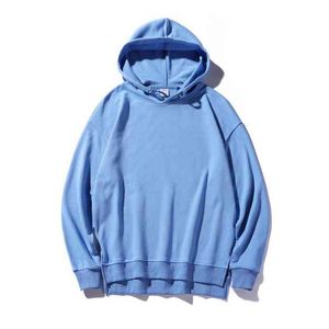 Sweats à capuche pour hommes Sweats 300gsm Drop shipping 100% coton sans poche streetwear solide hommes sweats à capuche lâche grande taille hommes sweats à capuche sweats à capuche vierges G220916