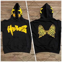 Heren Hoodies Sweatshirts 3D brief vleugels schuim losse trui hoodie vrouwen high street hiphop kleding retro Harajuku casual oversized sweatshirt vrouwen T231222