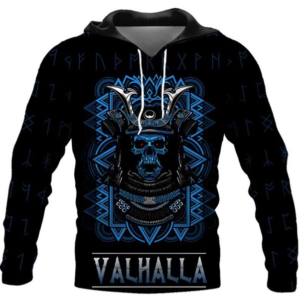 Sweats à capuche pour hommes Sweatshirts Impression 3D Por Viking Mythologie Modèle Printemps et automne Street Tendance Mode Veste décontractée 2021 Hip Hop Hoodi