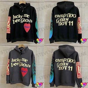 Sweats à capuche pour hommes Sweatshirts 3D Puff Print LUCKY ME I SEE GHOST Sweat à capuche 2023 Hommes Femmes Kid Cudi Hoody Kids See Ghost Sweatshirts FEEL Ye Pulls T231215