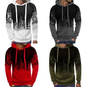 Sweats à capuche masculins 4 couleurs Gradient Meniet Fashion Fashion Hoodie Coat Sweatshirt Streetwear Hooded Tops Hombre Jacket S-4XL S-XL