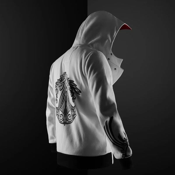 Sweats à capuche masculins 5 couleurs Assassin Sweat à capuche Unisexe Zipper Jacket Street Fashion Print Sweat à capuche assassin pour garçons plus taille S- 231011