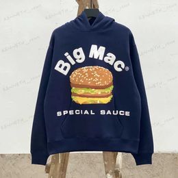 Sweats à capuche pour hommes Sweatshirts 666 Mode Streetwear CPFM Meilleure qualité Hamburger Mousse Imprimé Surdimensionné Tops Lâches Manteau Pull À Capuche Sweats À Capuche Pour Hommes T240126