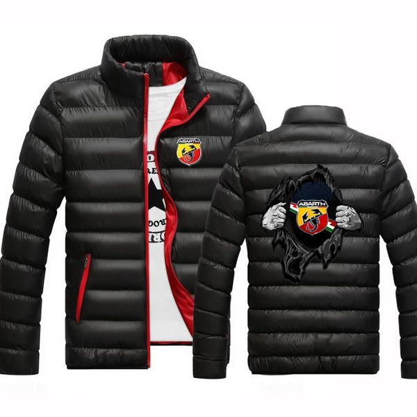 Sudaderas para hombres sudaderas sudaderas abarth escorpión logo primavera otoño sólido color sólido chaquetas cremallera macho macho casual acolchado abrigos de algodón c