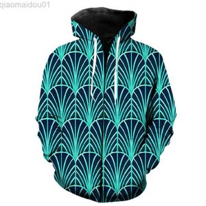 Heren Hoodies Sweatshirts Abstracte Geometrische Patronen Heren Rits Hoodie Sweatshirts Tops Mode 3D Print 2022 Hot Sale Met Capuchon Jassen Harajuku Grappig L230721