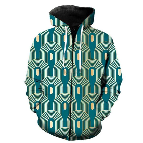 Sudaderas Con Capucha Para Hombre Sudaderas Con Patrones Geométricos Abstractos Sudaderas Con Cremallera Para Hombre Tops De Gran Tamaño Con Estampado 3D Casual Manga Larga Harajuku Primavera Con Chaquetas Con Capucha zln231114